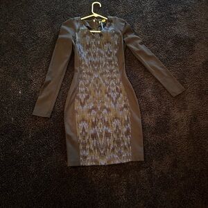 Versace Jeans Collection Black and Blue Long Sleeve Dress